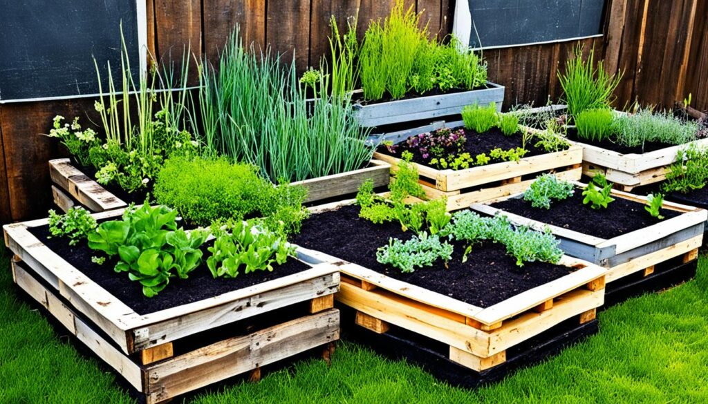 upcycled items for raised beds