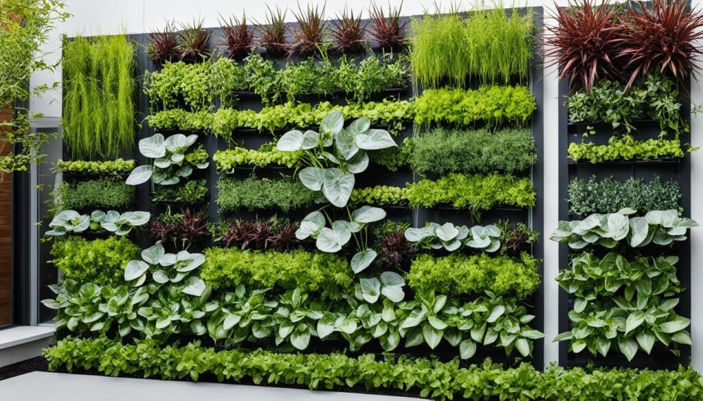 this vertical garden wall offers a very efficient design tip