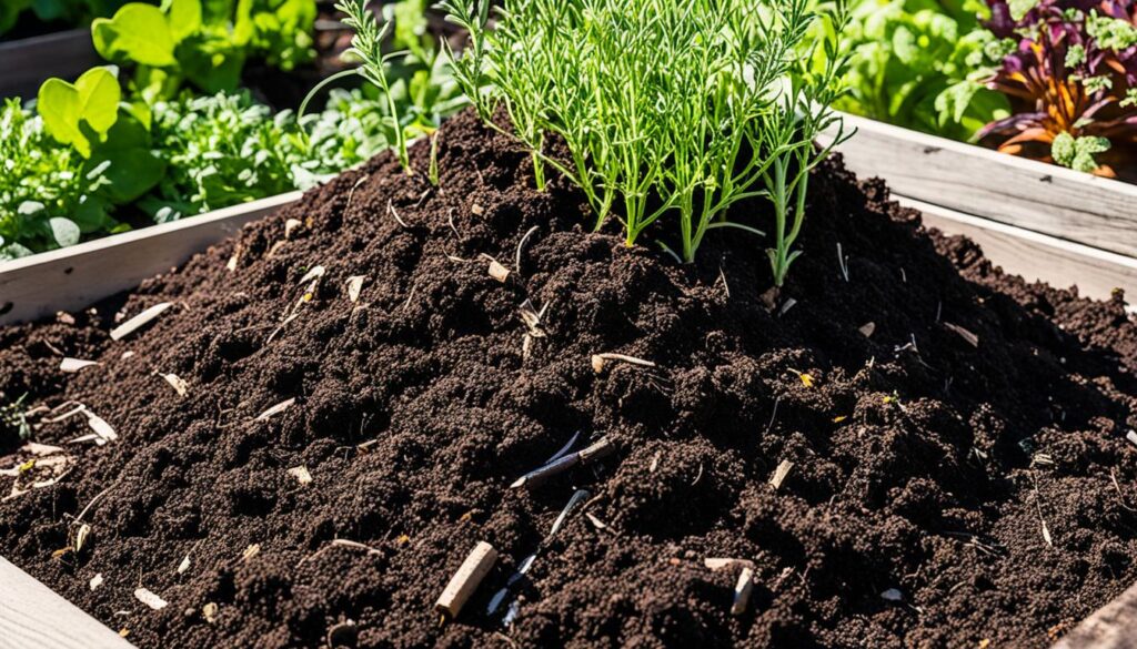 Compost for herb garden