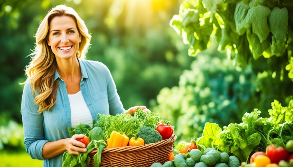 Harvesting sustainable garden produce