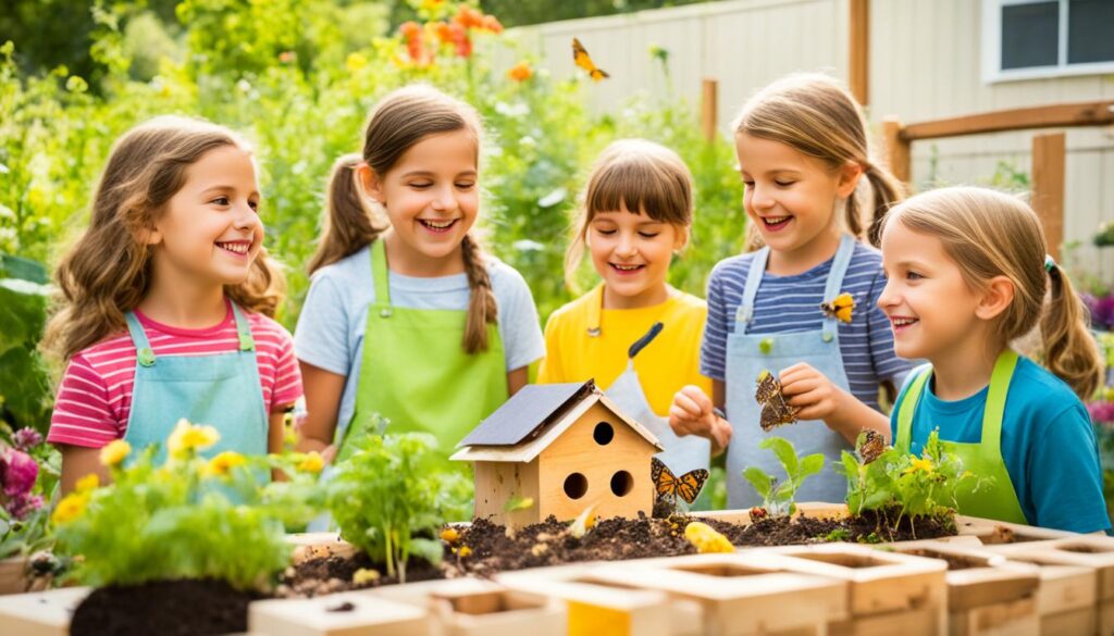 Sustainable garden crafts with children